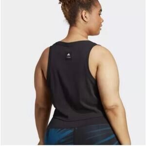 ADIDAS Women's X 11 HONORÉ black crop ribbed tank (plus size) Sz 4x